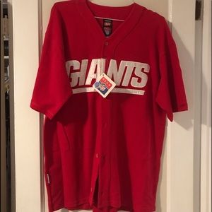 NWT Official NFL Red NY Giants Button Down - LRG